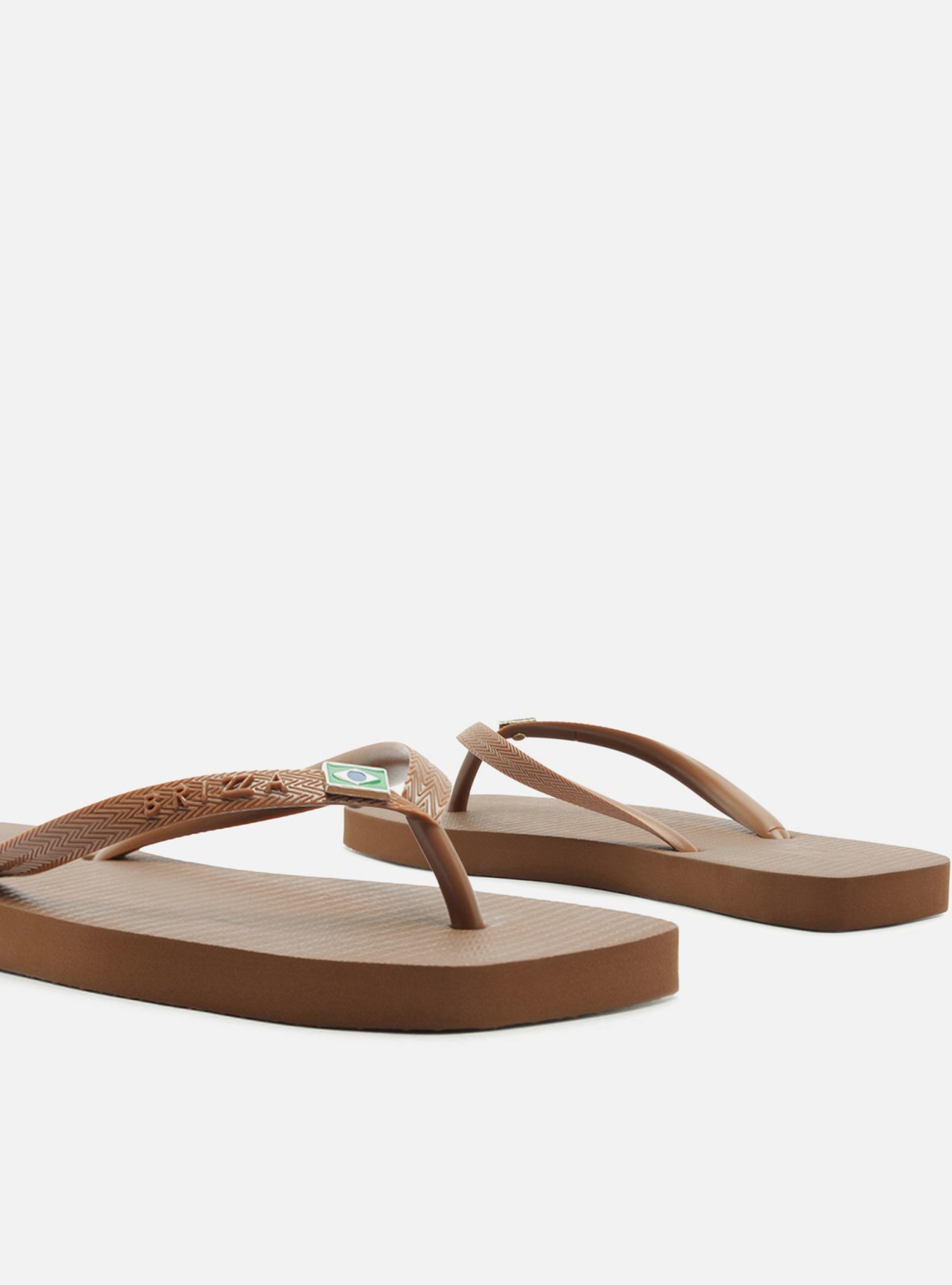 Chinelo de Dedo Marrom Bico Quadrado Brizza — foto 4