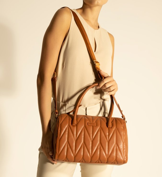 Bolsa Tiracolo Marrom Média