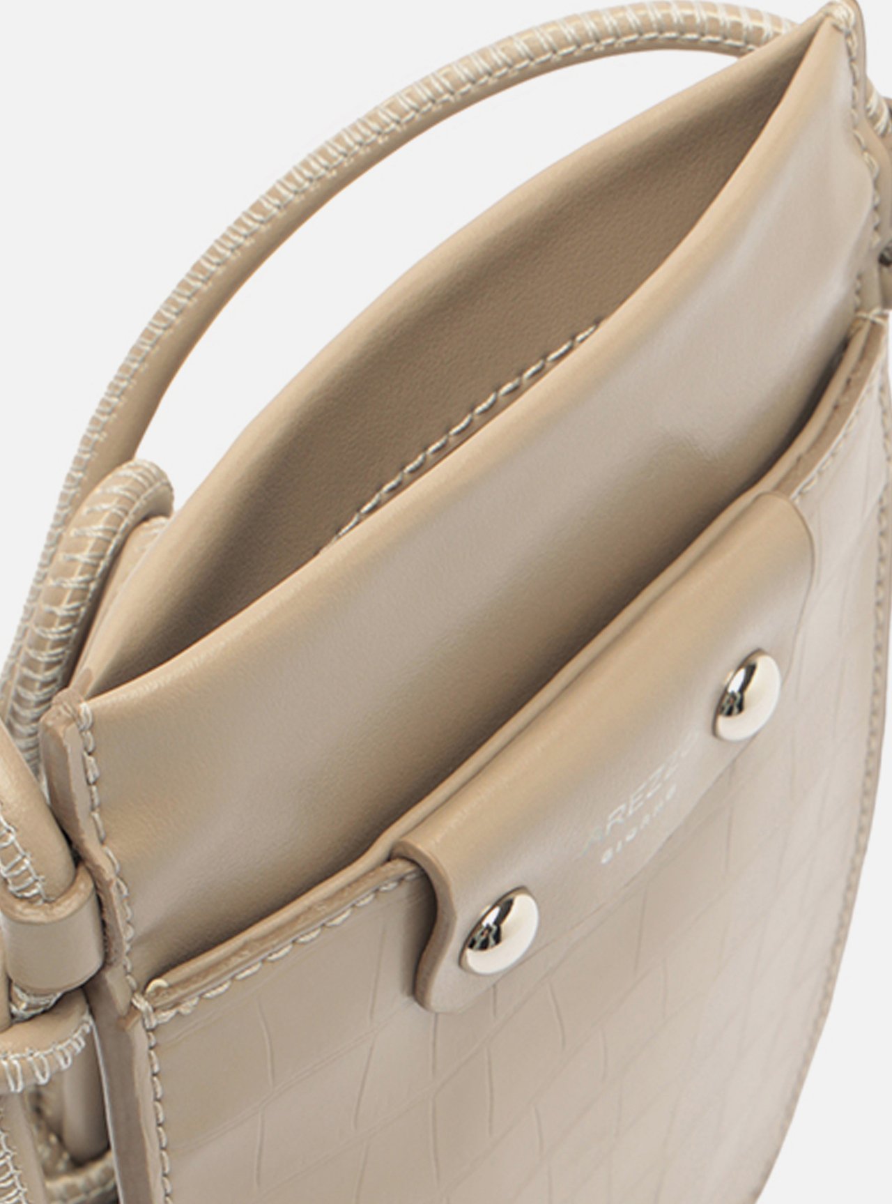 Mini Bag Cinza Croco Porta-Celular — foto 4