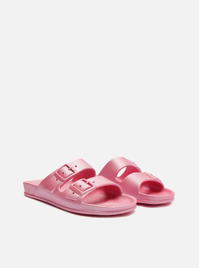 Slide Rosa Metal Tiras La Sirene