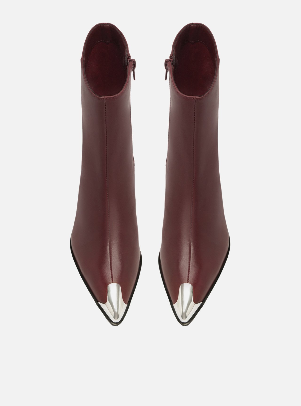 Bota Vinho Couro Cano Curto West Cap Toe Metal — foto 5