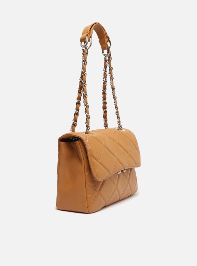 Bolsa Tiracolo Marrom Couro Média Mizz