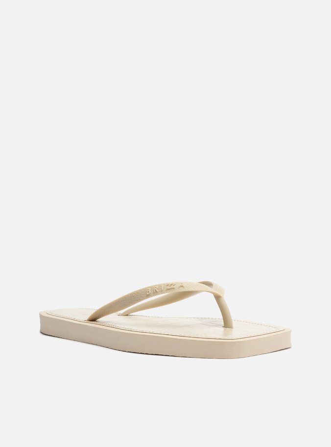 Chinelo de Dedo Off-White Square Palmilha Croco