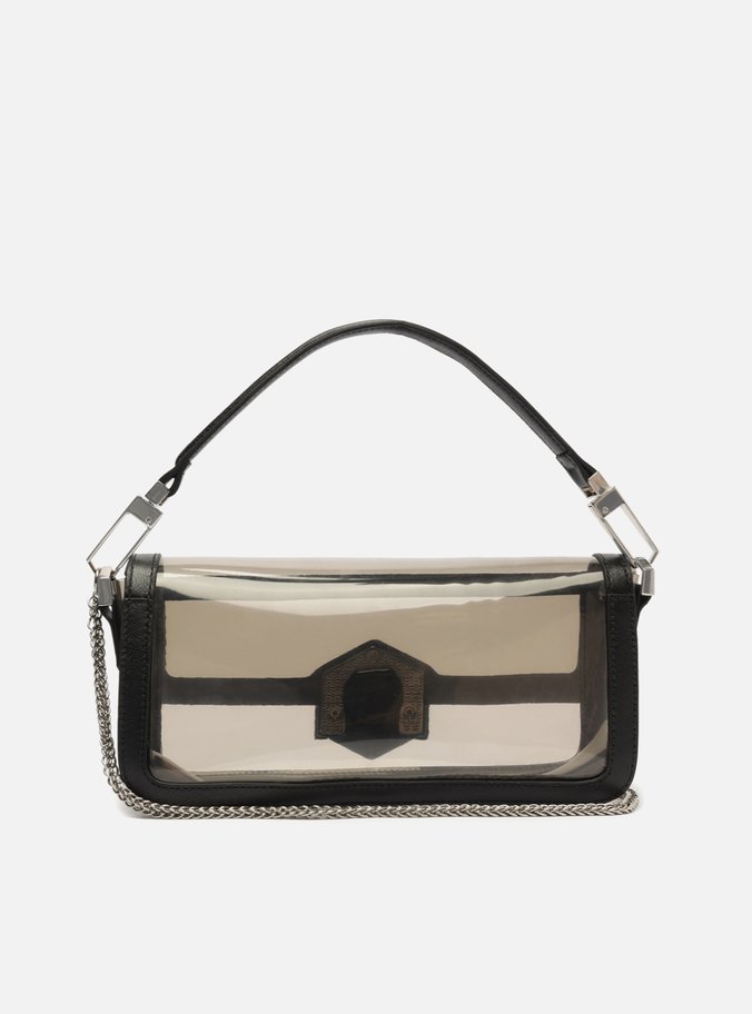 Bolsa Tiracolo Preta Vinil Média