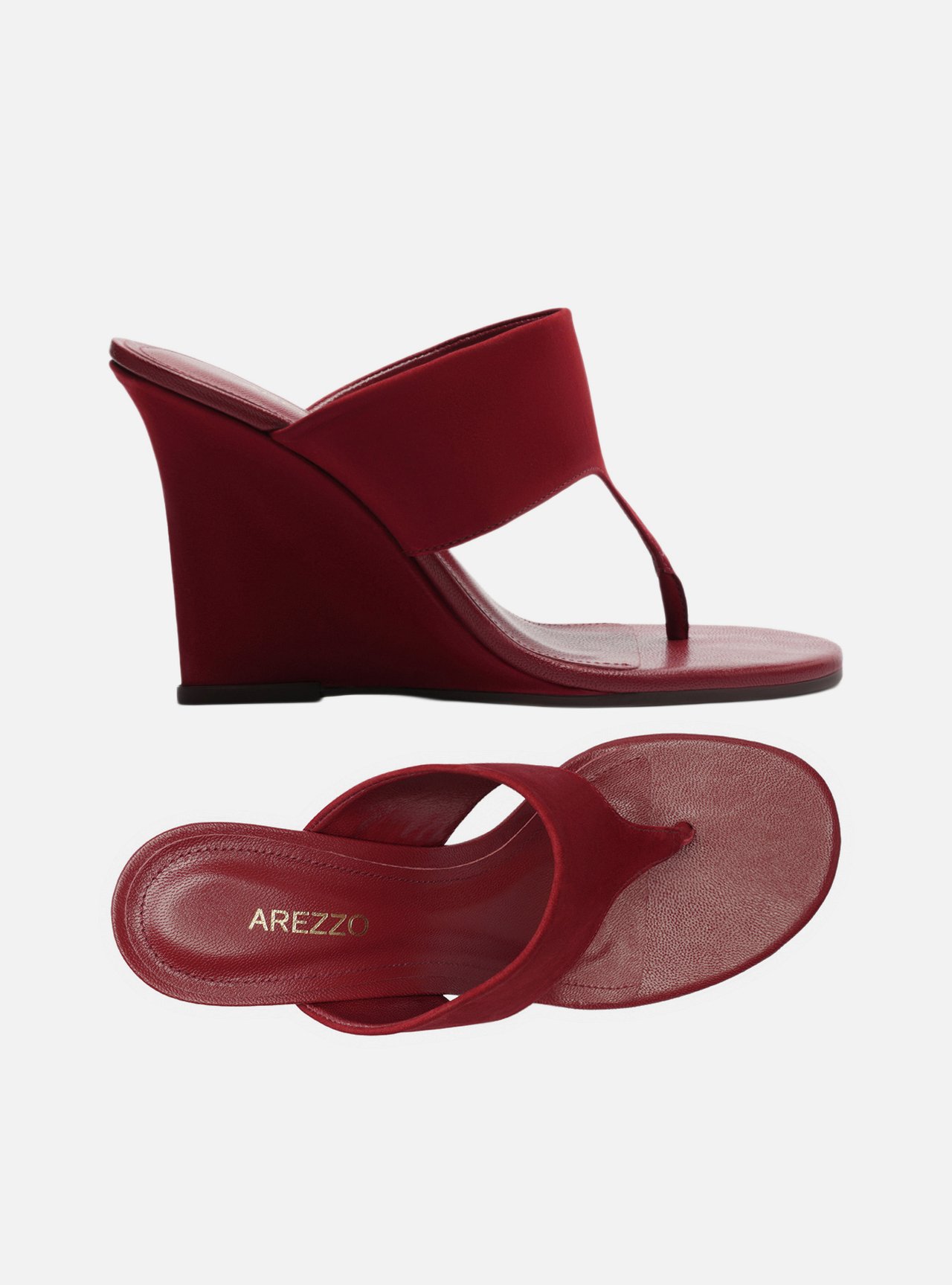 Tamanco Vermelho Nobuck Anabela — foto 5
