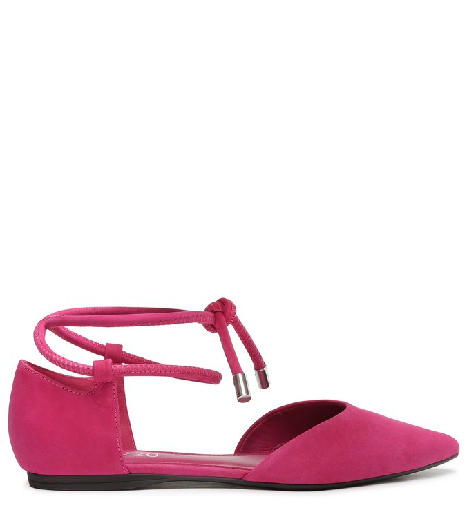 Sapatilha Nobuck Rosa Amarração Fancy Glam