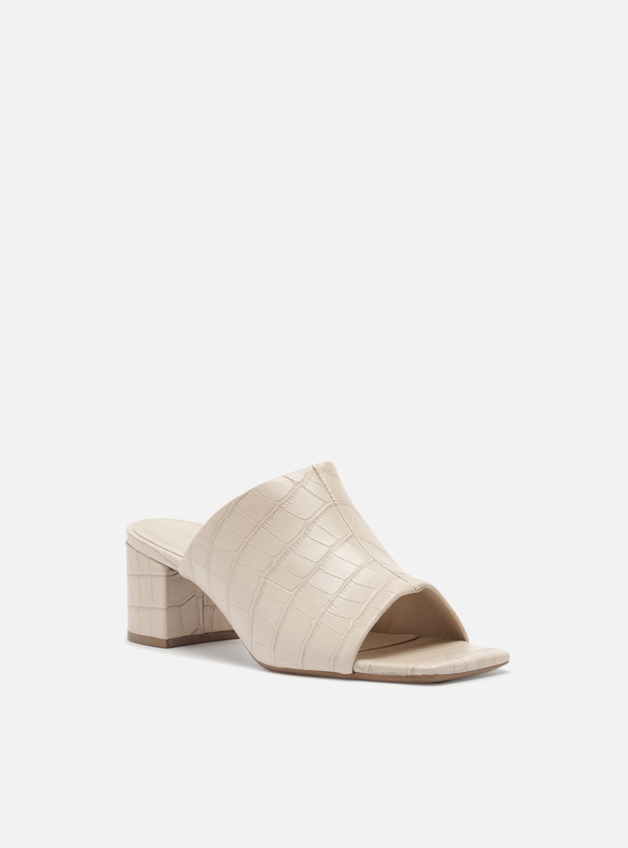 Mule Off-White Croco Salto Bloco — foto 2