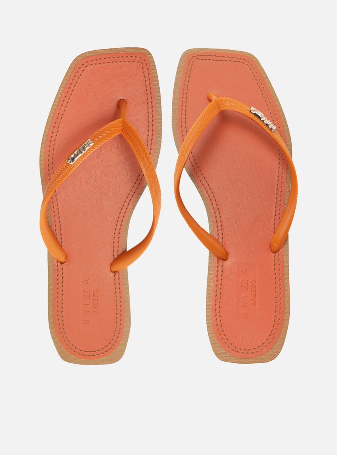 Chinelo de Dedo Laranja Recouro Color Square