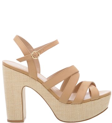 Plataforma Palha Nobuck Castanha