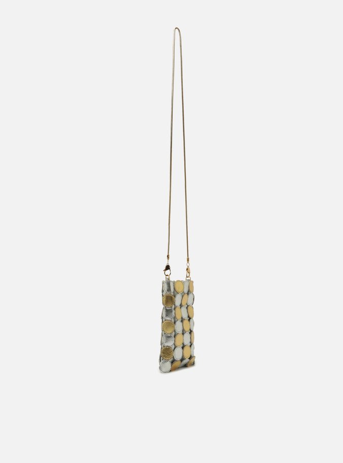 Mini Bag Tiracolo Metalizada Couro TIG