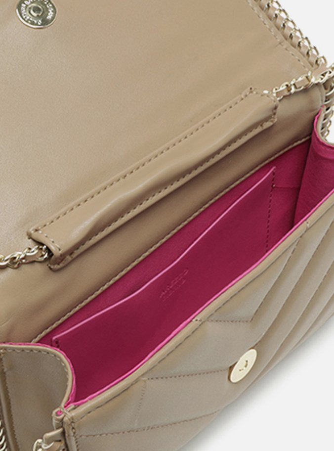Bolsa Tiracolo Nude Pequena Matelassê Corrente