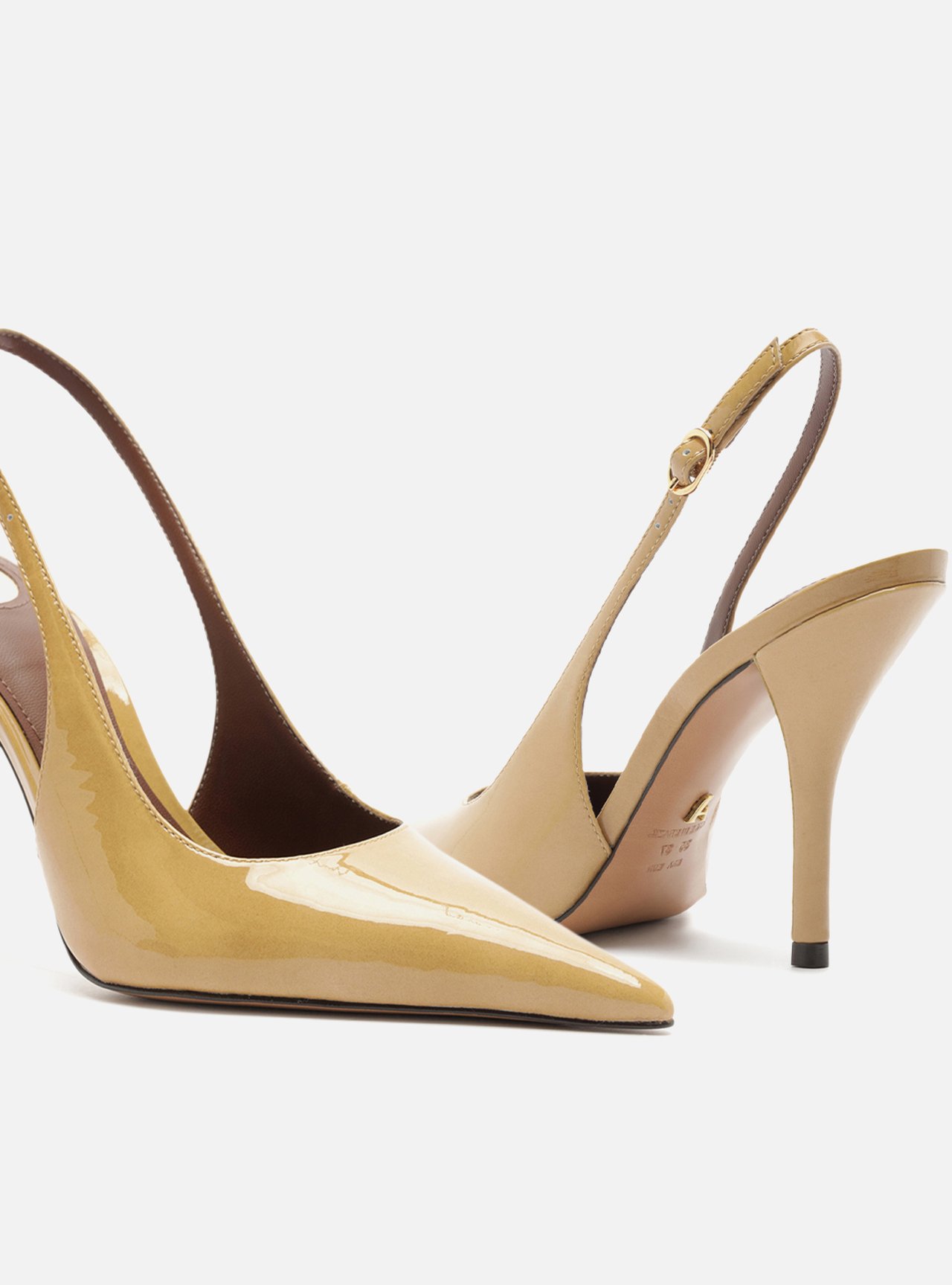 Scarpin Nude Salto Fino Fivela Slingback — foto 4