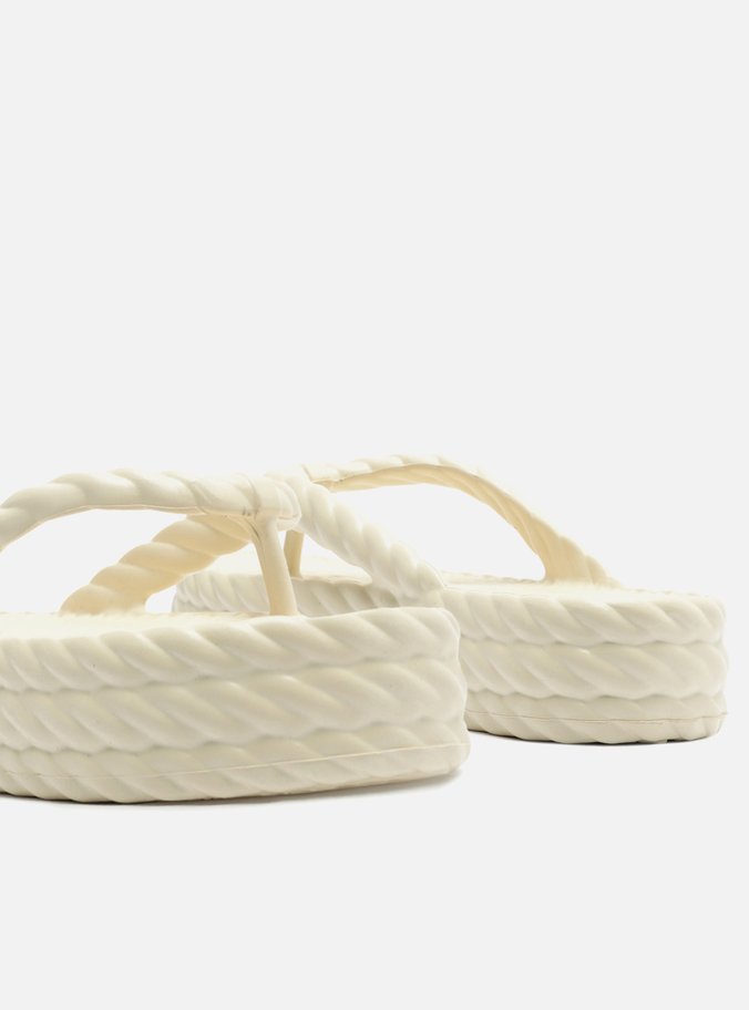 Sandália Off-White Flatform Marrocos Mid