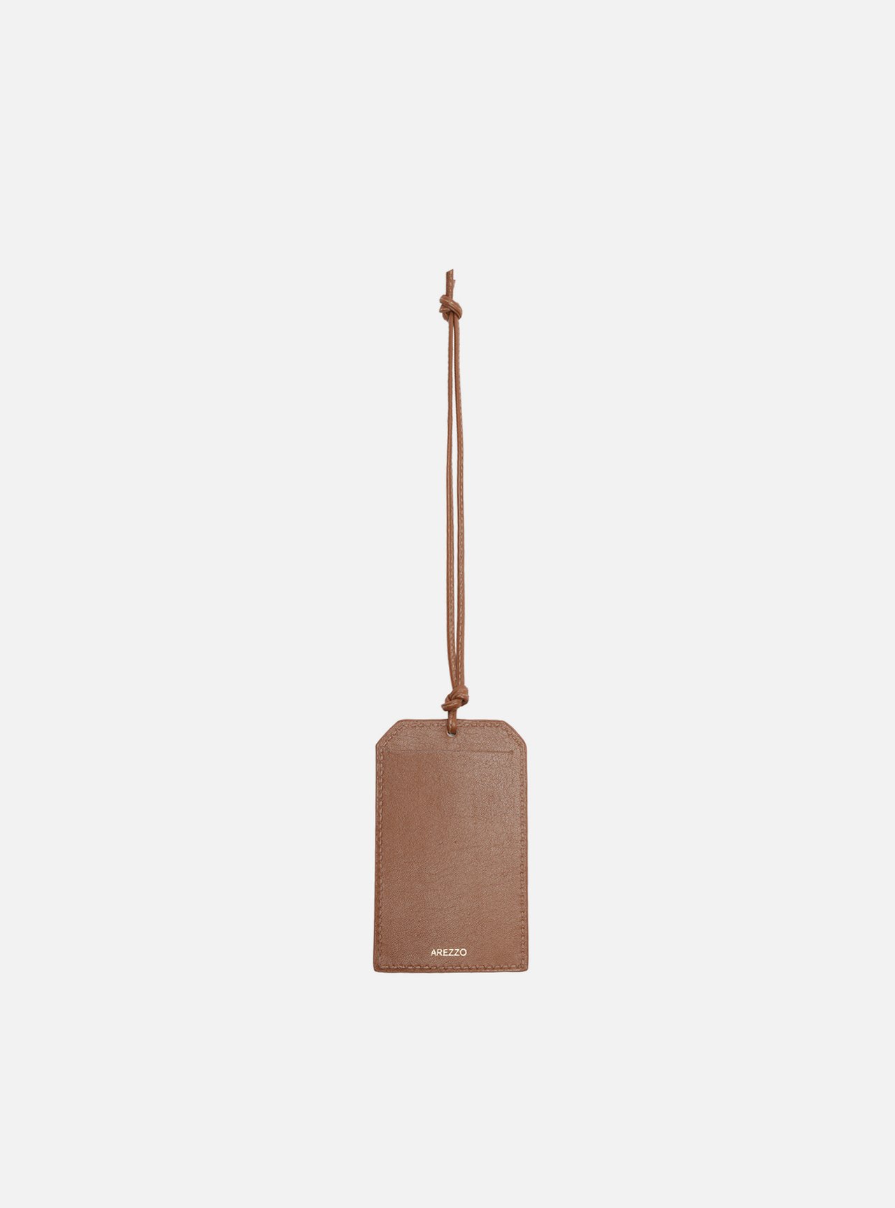 Acessório Bag Charm Marrom Couro Tressê Coração — foto 5