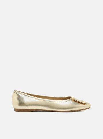 Sapatilha Dourada Fivela