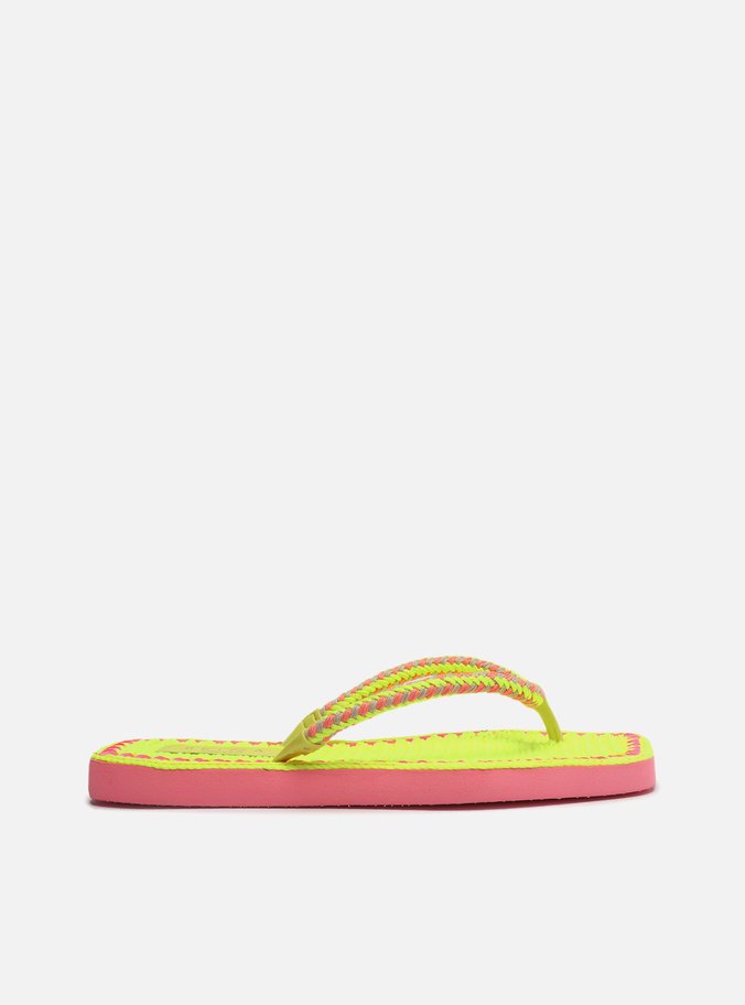 Chinelo de Dedo Amarelo Square Crochê Brizza