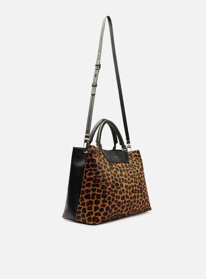 Bolsa Tote Animal Print Couro Grande