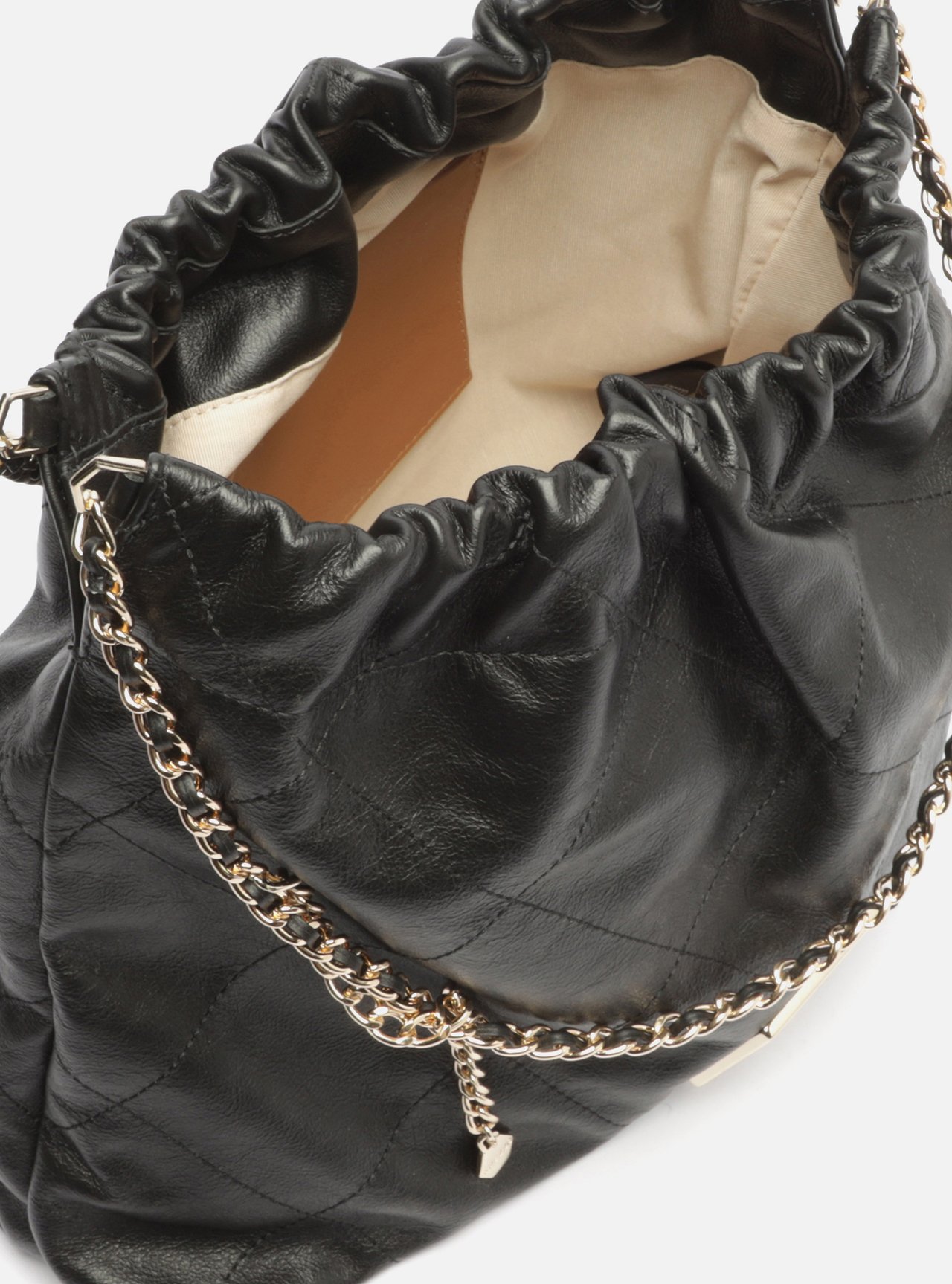 Bolsa Hobo Preta Couro Esther Grande — foto 4