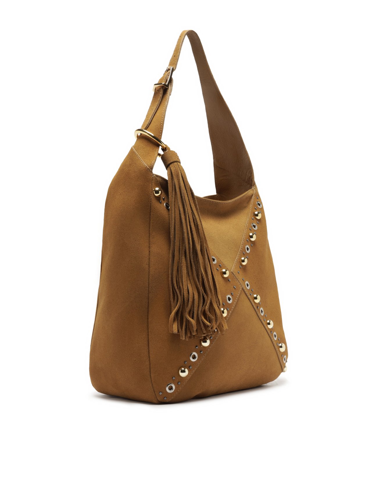 Bolsa Hobo Bege Couro Becca Grande — foto 5