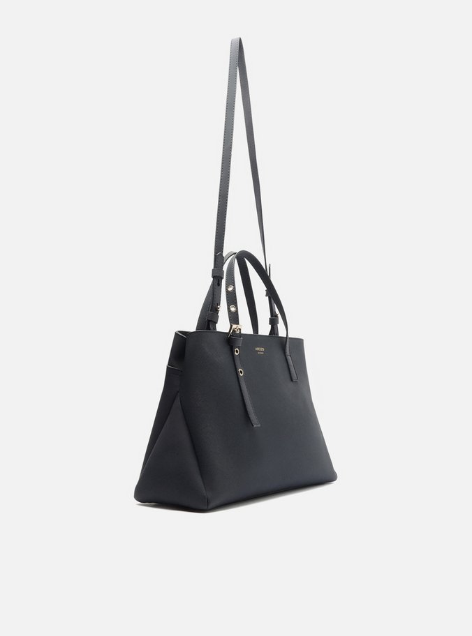 Bolsa Tote Azul Média Alça Fivela