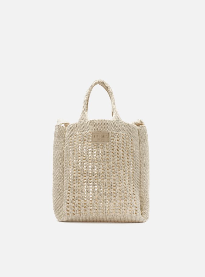 Bolsa Shopping Dourada Metal Mônaco Pequena