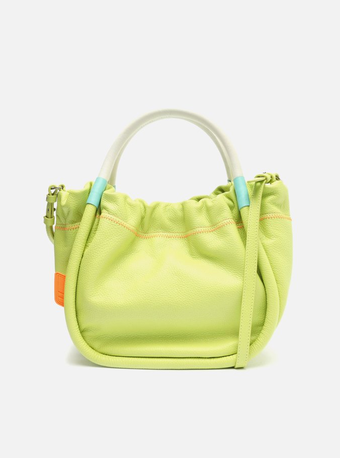 Bolsa Tote Verde e Colorida Couro Monica Grande
