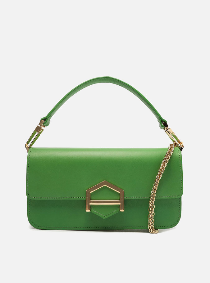 Bolsa Tiracolo Verde Couro A001 Média