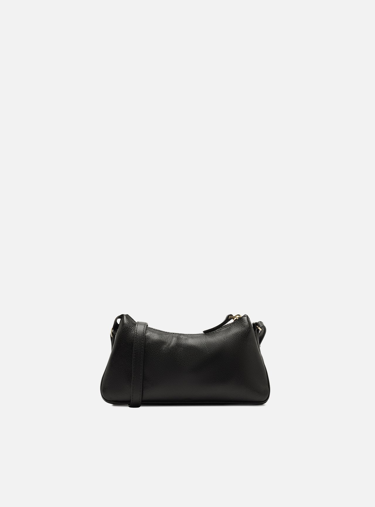 Bolsa Shoulder Preta Couro Pequena — foto 3