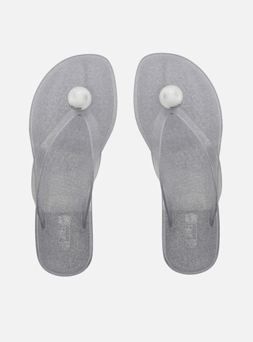 Chinelo Prata Jelly Glow Esfera