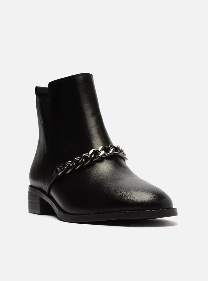 Bota Cano Curto Preta Corrente