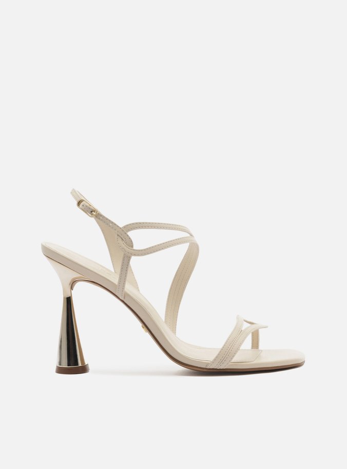 Sandália Off-White Salto Alto Ampulheta