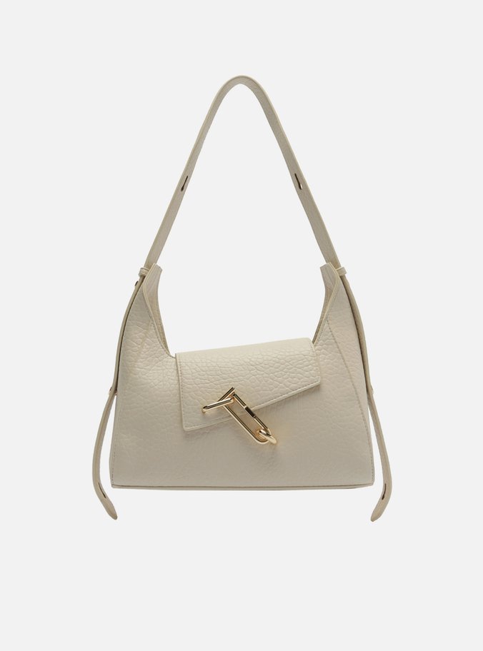Bolsa Shoulder Off White Média Metais Dourados