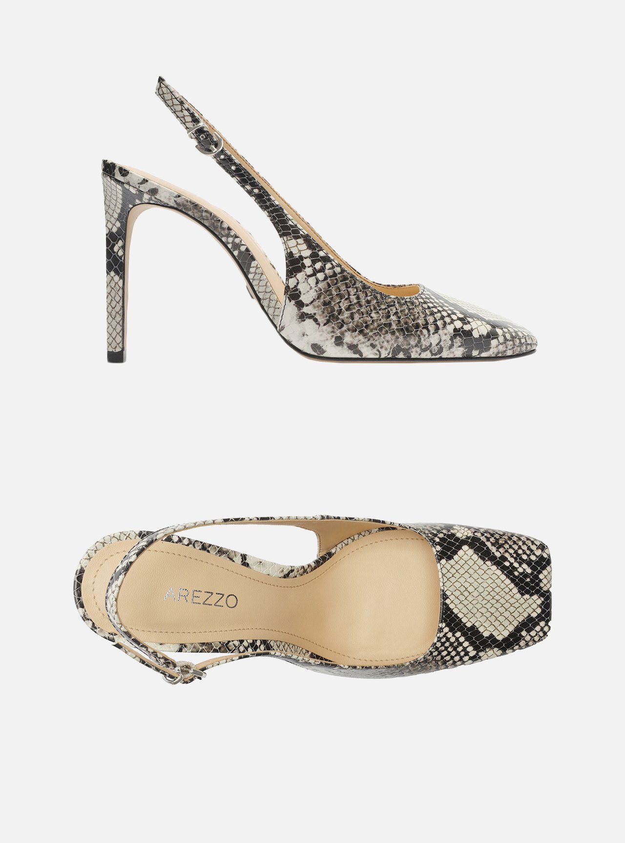 Scarpin Snake Bico Quadrado Slingback — foto 6