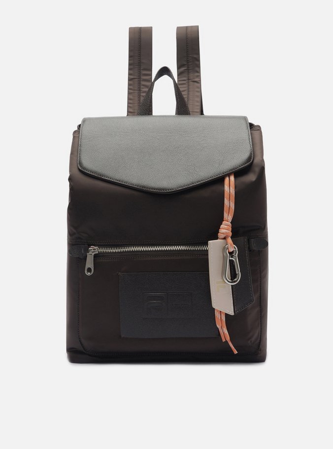 Bolsa Mochila Marrom Média Trança Metais Fila