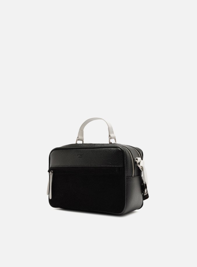 Bolsa Tiracolo Preta Camurcina Prione Média