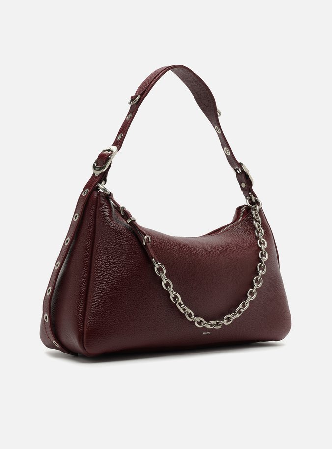 Bolsa Tiracolo Vermelha Couro Grande Bag Charm