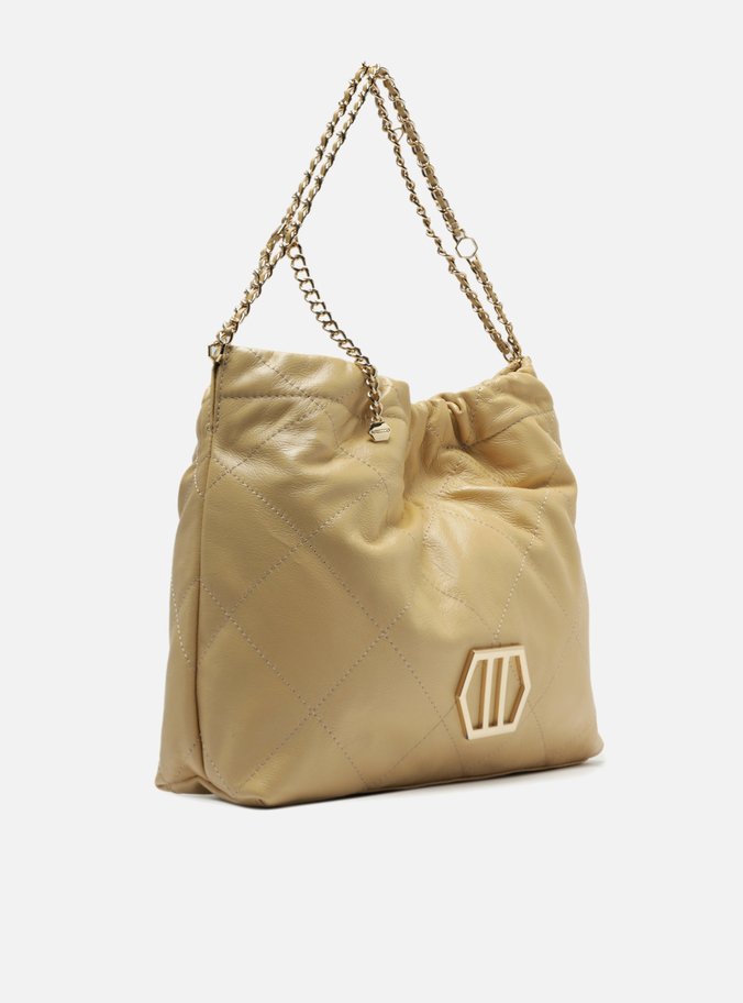 Bolsa Hobo Nude Couro Esther Grande