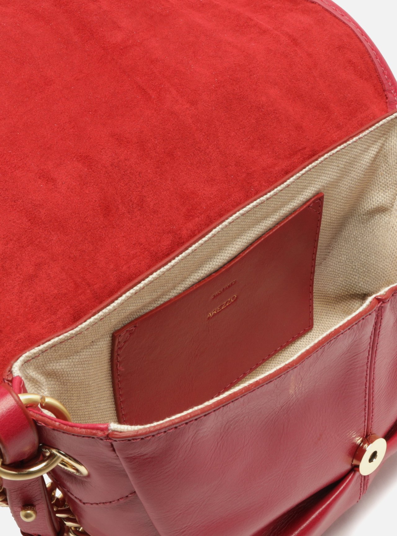Bolsa Tiracolo Vermelha Couro Pequena — foto 4