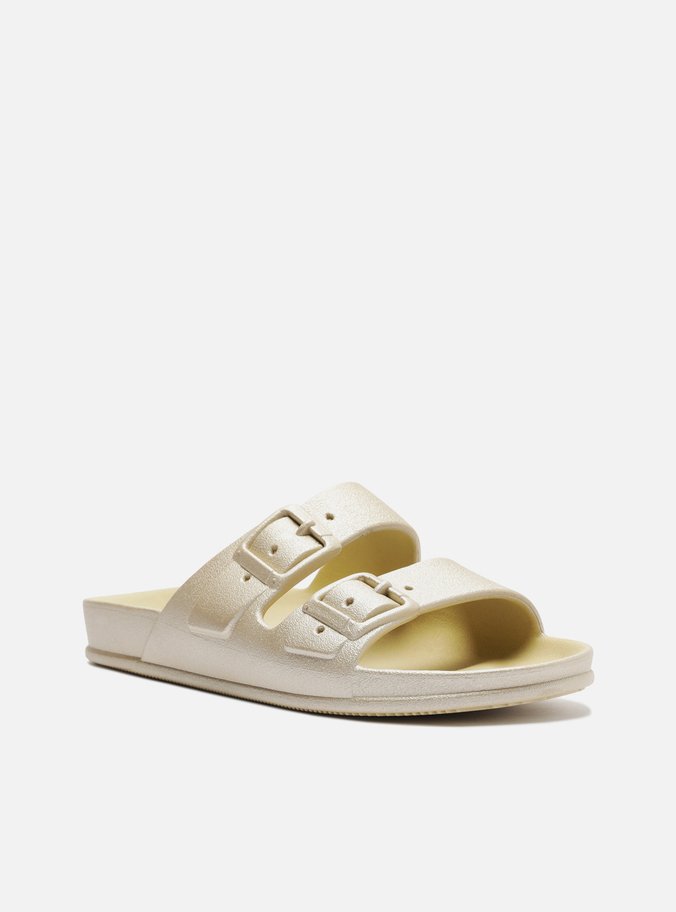 Slide Dourado Metal Tiras Lua Brizza