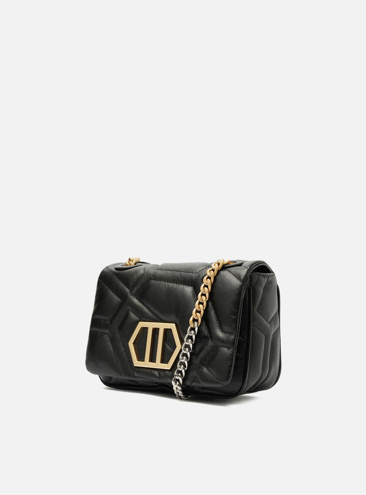 Bolsa Tiracolo Preta Couro Emma Sporty Média — foto 2