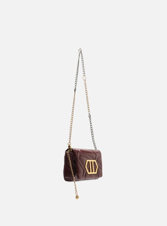 Mini Bag Tiracolo Bordô Couro Emma