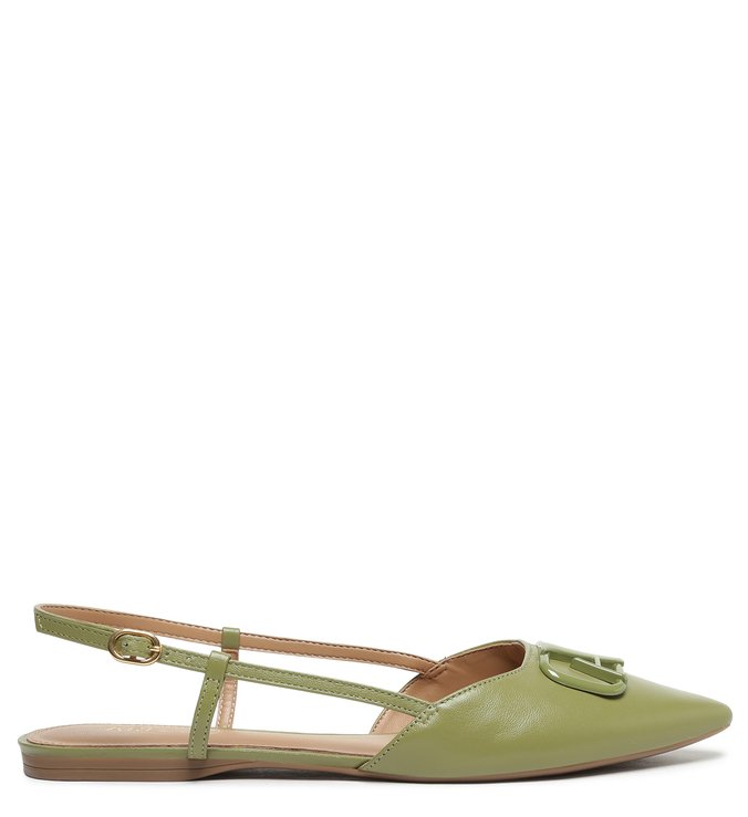 Sapatilha Verde Couro Slingback Speciale