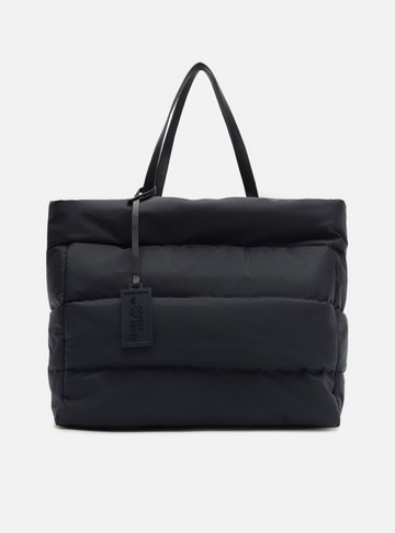 Arezzo — Bolsa Shopping Preta Nylon Gigi Grande