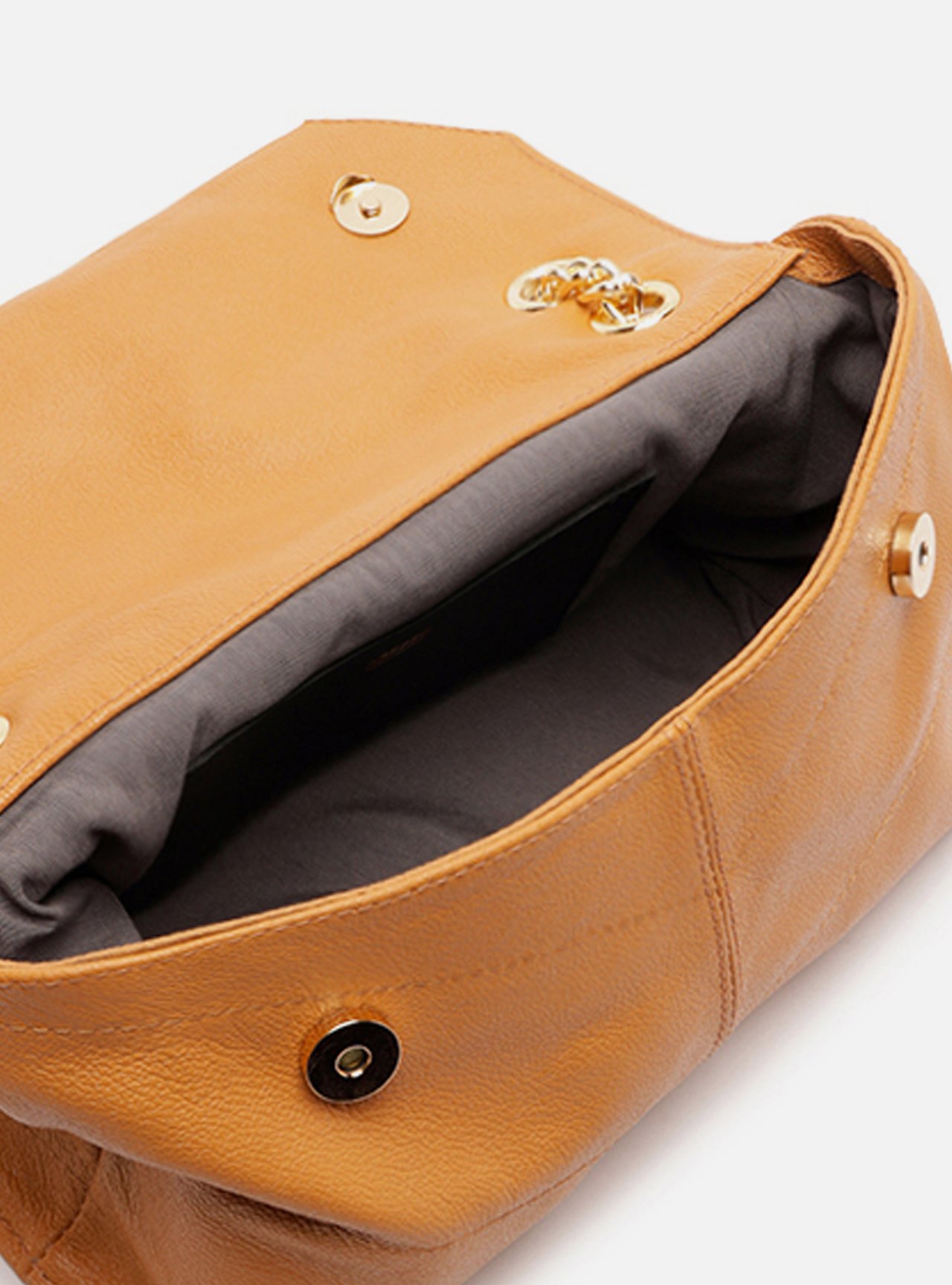 Bolsa Tiracolo Marrom Couro Média Franja — foto 4