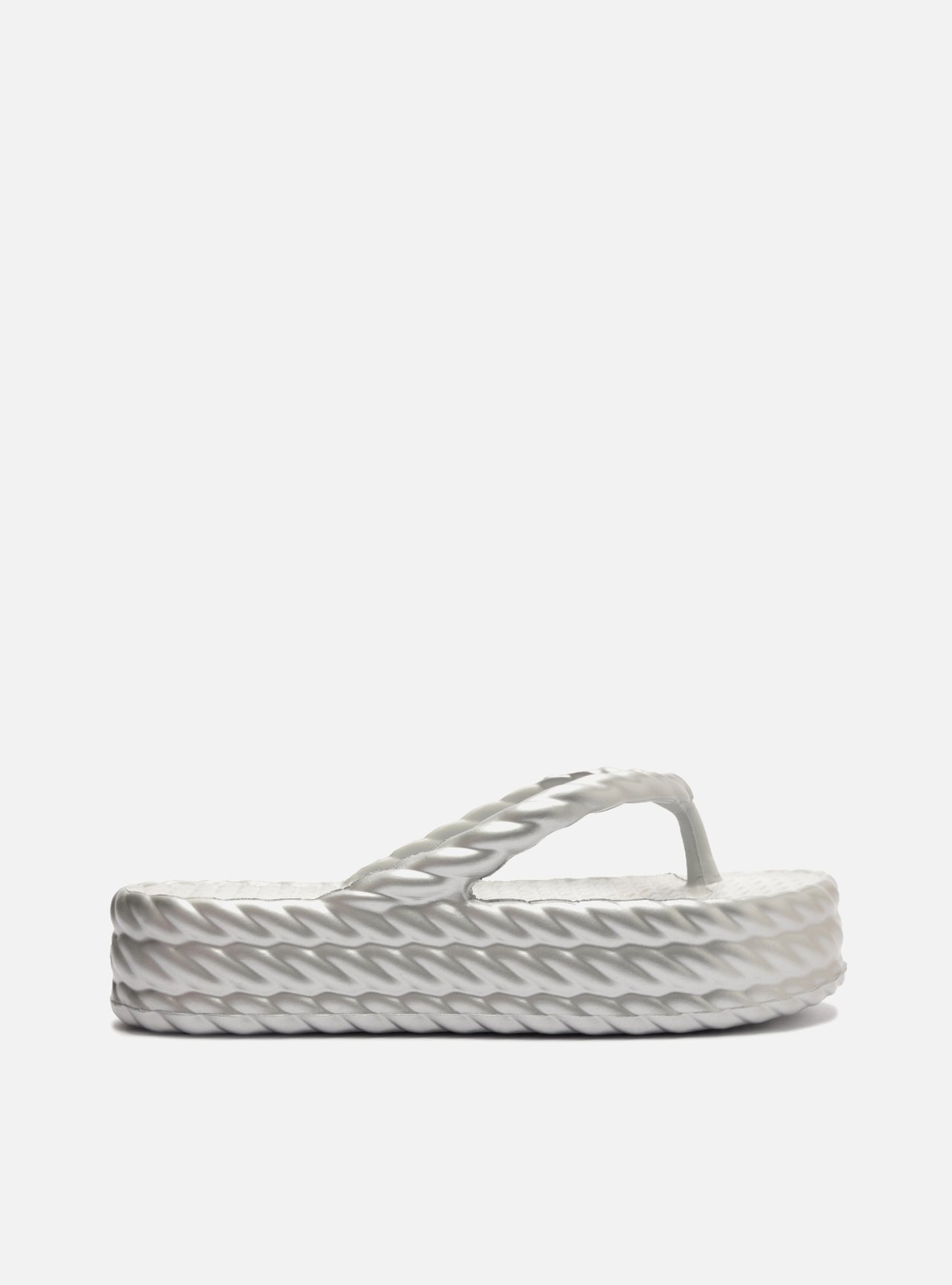 Sandália Prata Flatform Marrocos Mid — foto 1
