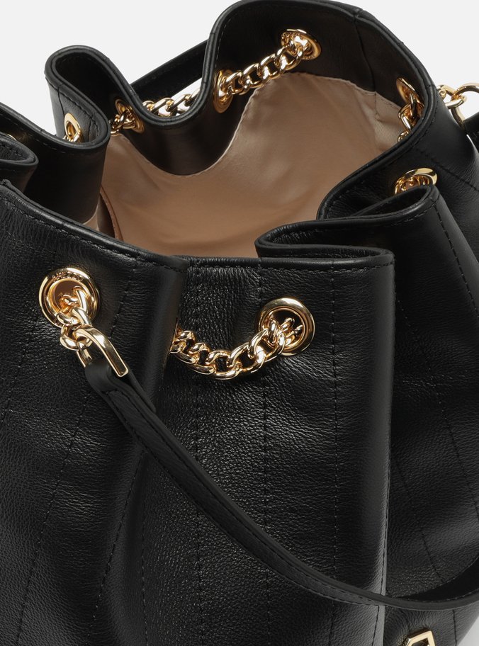 Bolsa Hobo Preta Couro Grande Matelassê