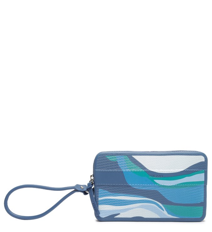 Pouch Azul Multicolorida Malu Brizza