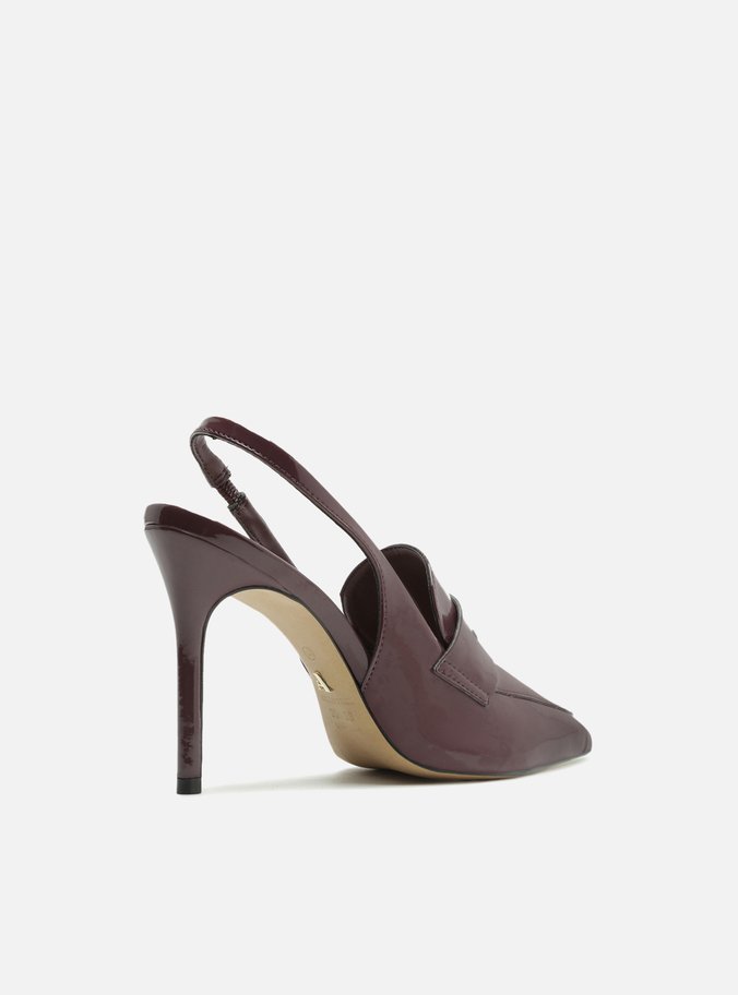 Scarpin Vermelho Verniz Salto Alto Sling Back