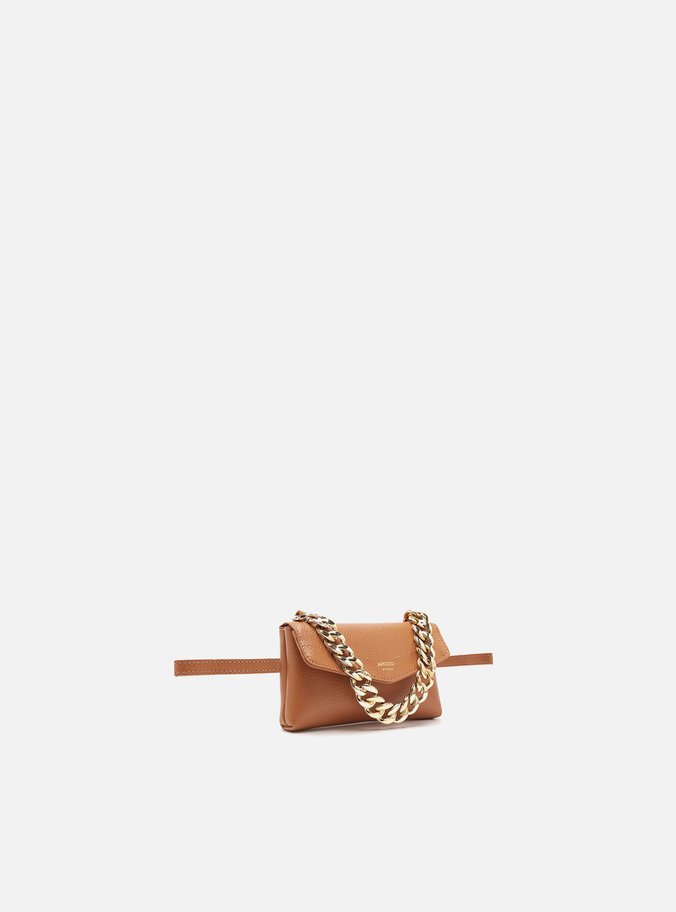 Bolsa Pochete Tiracolo Marrom Pequena
