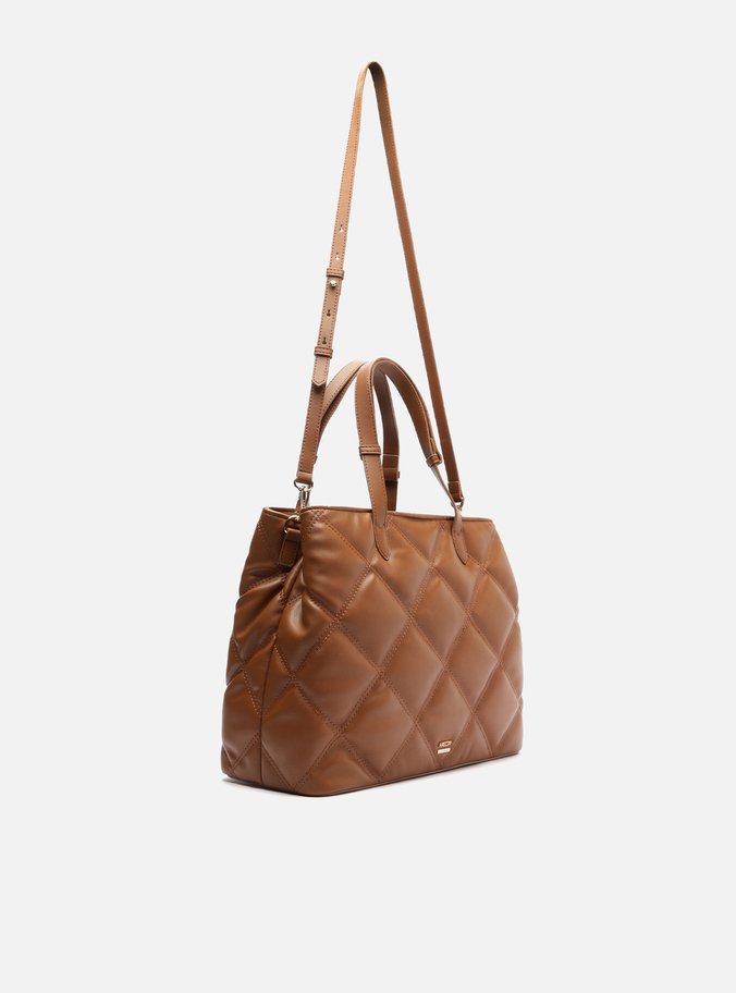 Bolsa Tote Marrom Matelassê Média